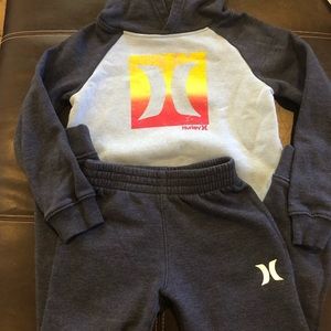EUC boys Hurley hoodie sweat pants set size 6